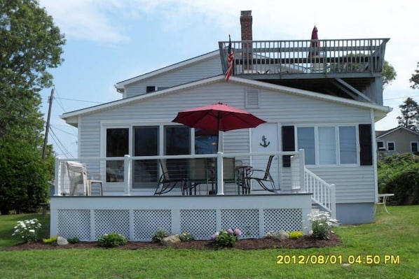 New Front Deck and Glass doors Off of Great Room with spectacular ocean views