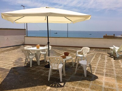 La Casa delle Zie in Gallipoli, in der Mitte mit schönem Meerblick 