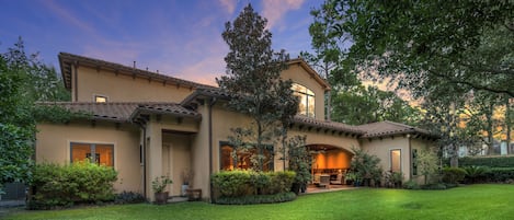 View from the backyard at dusk