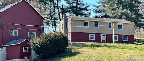 Entrance view of Barn-Chapel and Lodge