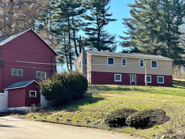 Entrance view of Barn-Chapel and Lodge