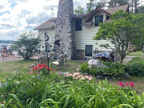 cabin from the garden