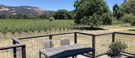 Front deck looking towards vineyard