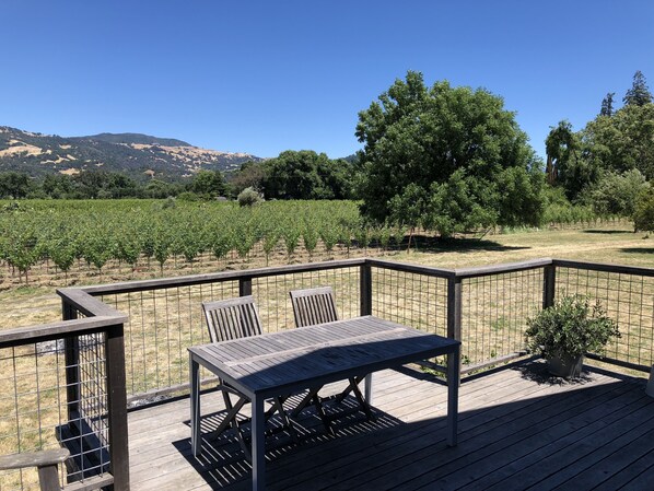 Front deck looking towards vineyard