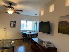 Dining area between living room area and kitchen.