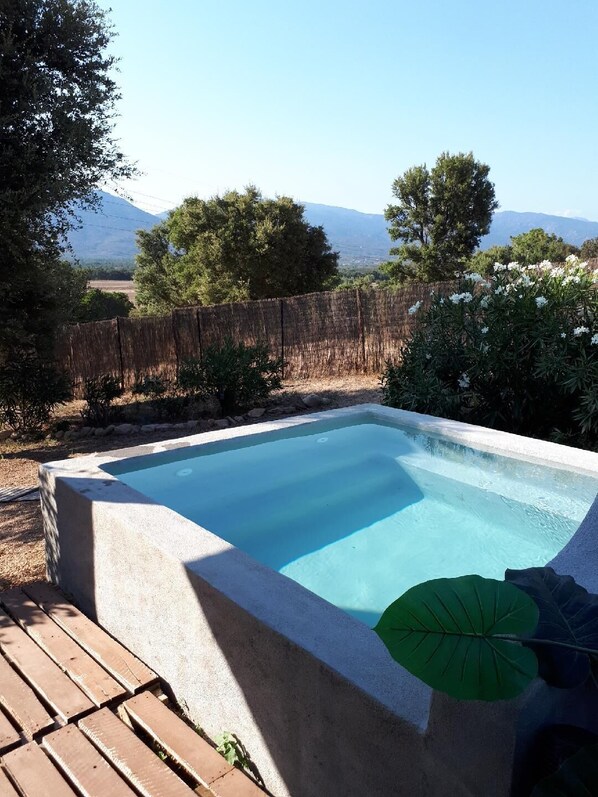 la petite piscine devant la maison