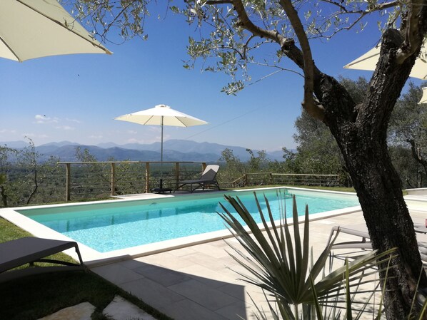 Piscine panoramique au sel