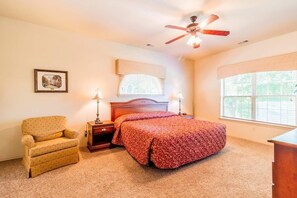 Master Bedroom has a King-size bed.