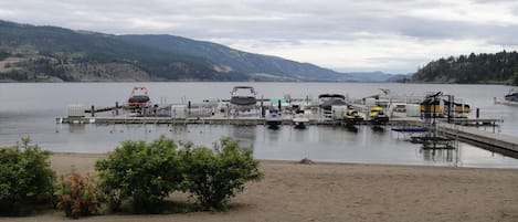 Private beach and dock