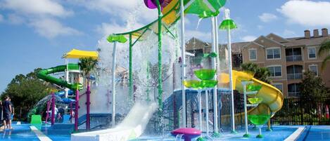 Water park amenities in the resort