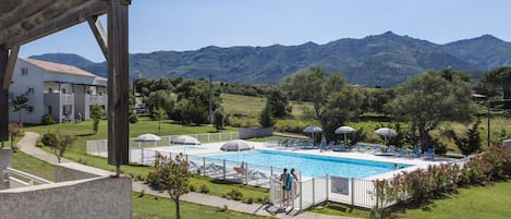 Dive into the lovely outdoor pool during the summer.