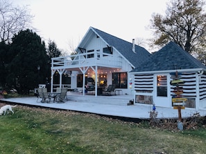 Outdoor cabana/bar is great for evenings on the deck.