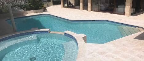 Hot tub and pool