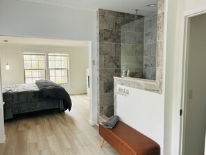 large walk in shower 