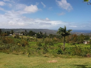 Just across the street, a stunning view of the East Coast of Barbados