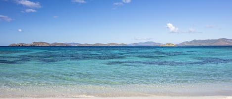 This beach is literally steps away from front door!