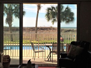 Pool, palm trees, and the beach!