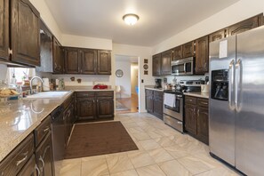 Fully stocked kitchen for cooking family meals