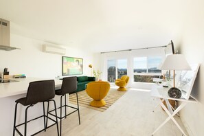 Spacious living area with natural light.