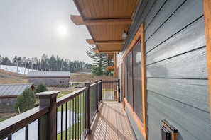 Enjoy views of Cranmore's South Slope off of the balcony