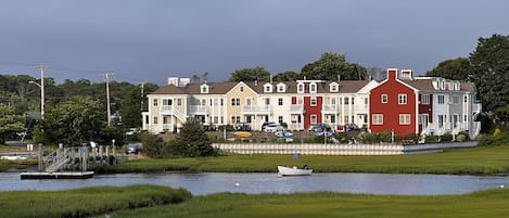 View from river. Condo is 2nd from left