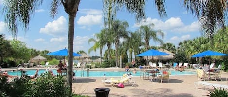 Pool and man made beach on the edge of Lake Davenport.