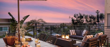 Enjoy sunsets and endless view from the patio.