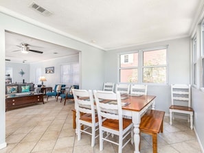 Sun Porch with dining table for 6