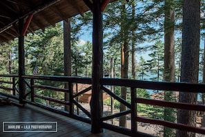 The Great Porch overlooking Linekin Bay