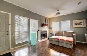 Sectional sofa converts to Queen size bed.