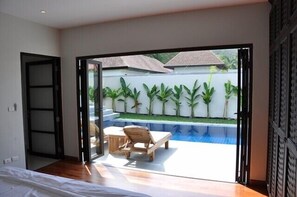 Pool view - second bedroom