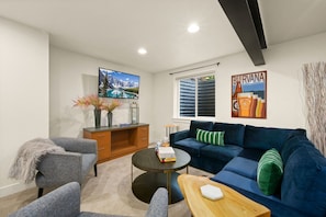 Media Room with Flatscreen Smart TV | Plenty of comfortable seating!