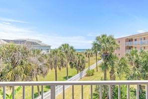 Ocean views are directly ahead from this spacious third floor balcony 