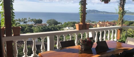 View of Tamarindo bay, and the town from the balcony