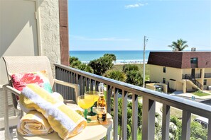 South facing view of the ocean from your 4th floor private balcony.