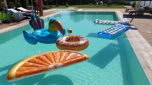 Summer 2019: some of the inflatables available to guests.