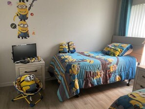 Minions bedroom with new flooring