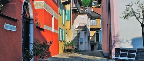 Walkway to Center of Village: 'Casa Barbara' is yellow house on the left