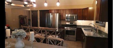 Dining room and kitchen view