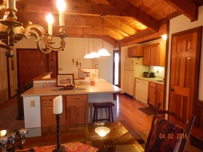 Spacious kitchen, stocked with everything a chef could want! 