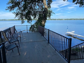 boathouse has new deck which provides great views of the lake
