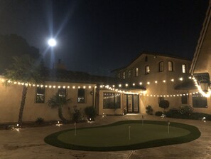 Courtyard with a full moon. 