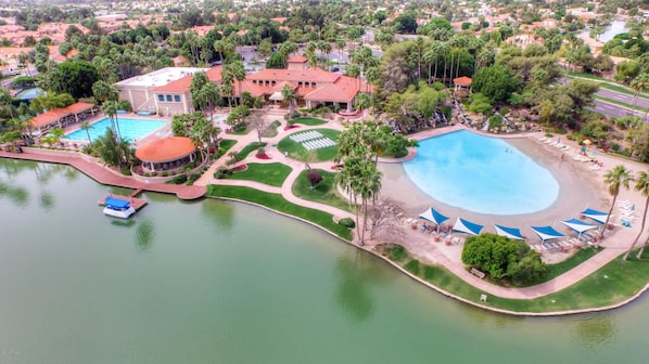 Drone footage of the Clubhouse located across the street from the condo