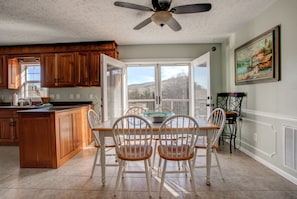 Dining area with a view.