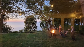 The fire table provides a magical ambiance for watching the sunset! 