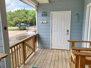 First Floor Front Porch is Gated