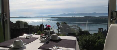 Breakfast overlooking the Menai Straits