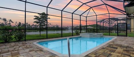 Pool and Spa at twilight