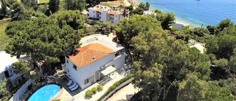 Aerial view of Villa Asteri and Kolios Bay