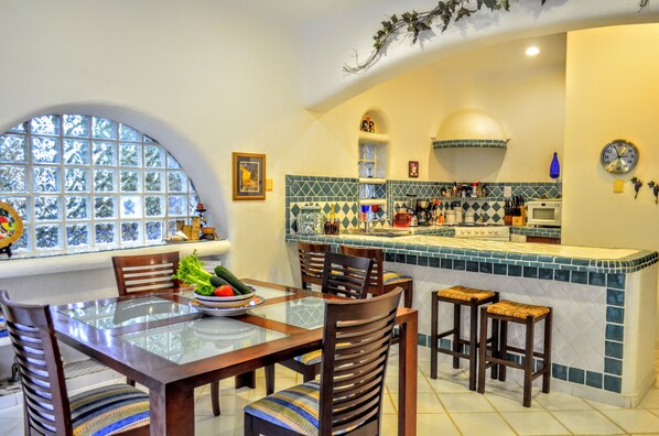 Dining and kitchen